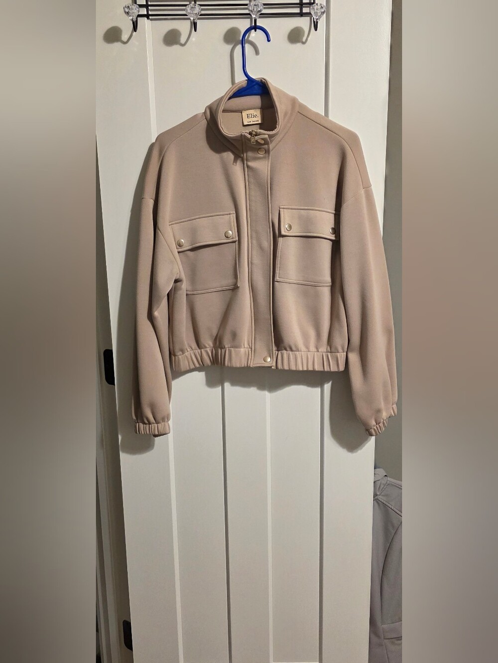 Takara Beige Utility Jacket with Snap Flap Pockets